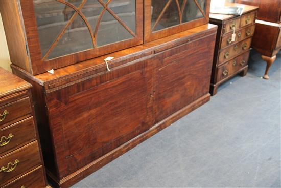 A George III mahogany straight front library bookcase, W.5ft 6in. D.1ft 3in. H.7ft. 8in.